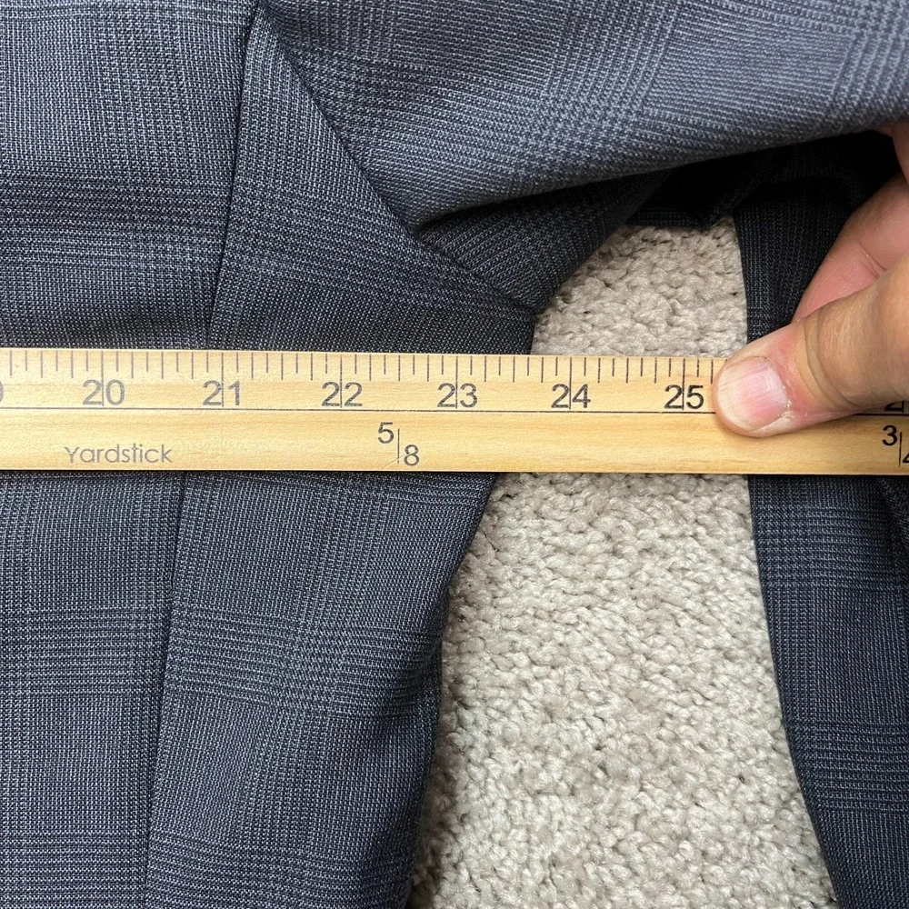 Vintage Brooks Brothers Blazer Men 44R Charcoal Gray Glen Plaid 2-Button USA EUC